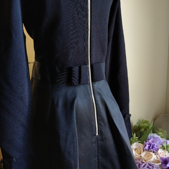 🍒NWT🍒 TED BAKER NAVY FULL SKIRTED DRESS - Picture 12 of 15